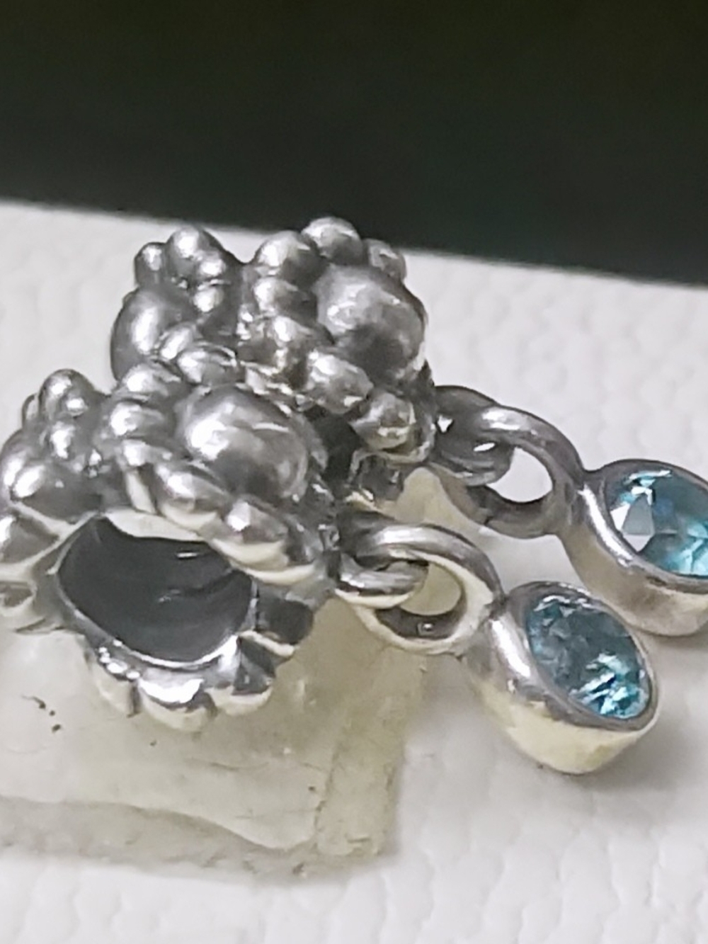 PANDORA SET OF 2 DEW DROP TOPAZ DANGLE EXCELLENT CONDITION FIRM PRICE - Picture 3 of 10